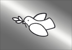 ポストカード イラスト/絵本 ミッフィー/ディック・ブルーナ「葉をくわえた鳥」シルバーホイル