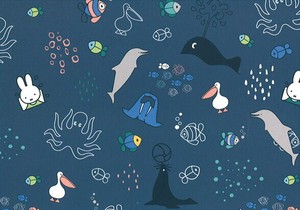 ポストカード イラスト/絵本 ミッフィー/ディック・ブルーナ「海を覗くミッフィー」