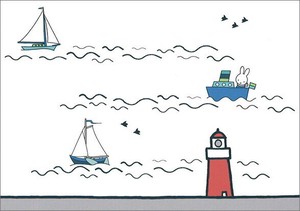 ポストカード イラスト/絵本 ミッフィー/ディック・ブルーナ「航海を楽しむミッフィー」