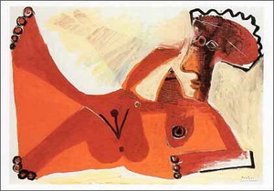 ポストカード アート ピカソ「横たわる裸婦」