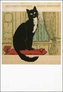 ポストカード アート 作者不詳「ラッキーな猫」