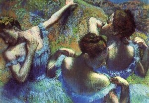 ポストカード アート ドガ「青い衣装の踊り子たち」