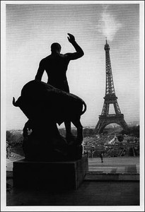 Postcard Eiffel Tower Monochrome