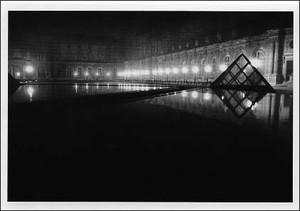 ポストカード モノクロ写真「ルーヴル美術館」