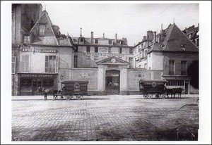 ポストカード モノクロ写真「フランス・トゥルネルのホテル」