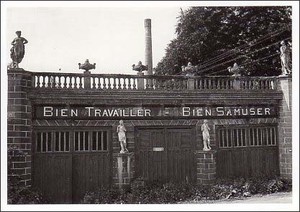 ポストカード モノクロ写真「ベルギーの閉鎖した鉄鋼業」