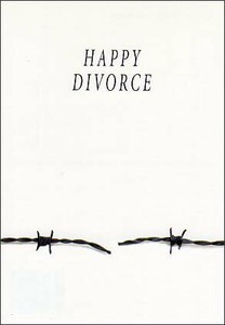 ポストカード メッセージ カルトーエン「HAPPY DIVORCE/幸せな離婚」