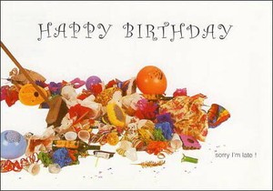 ポストカード メッセージ カルトーエン「HAPPY BIRTHDAY/お誕生日おめでとう」