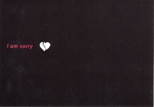 ポストカード メッセージ カルトーエン「I am sorry/ごめんなさい」