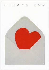 ポストカード メッセージ カルトーエン「I LOVE YOU/愛してる」