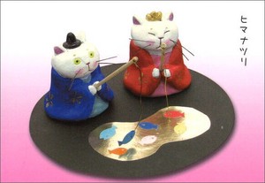 ポストカード イラスト カラー写真 高橋理佐/猫粘土作家「ひなまつり」