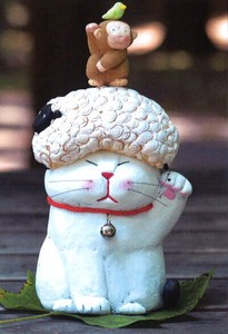 ポストカード イラスト カラー写真 高橋理佐/猫粘土作家「猫の上にも三年」