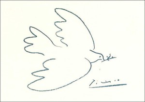 ポストカード アート ピカソ「平和の鳩」