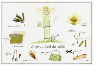 ポストカード イラスト エンジェルライフ「庭の天使」