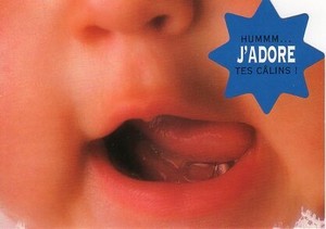 ポストカード カラー写真 ダイカットタイプ 定形外 赤ちゃんの口