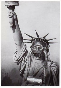 Postcard Statue Of Liberty Monochrome