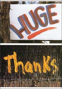 ポストカード カラー写真「HUGE Thanks」