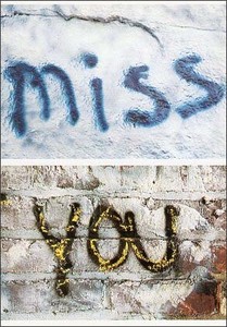 ポストカード カラー写真「miss you」