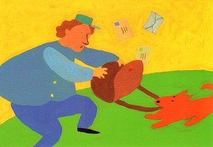 ポストカード イラスト パスカル・ルメートル「郵便配達員の生活」