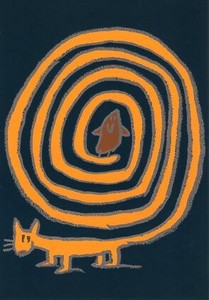 ポストカード イラスト パスカル・ルメートル「猫たちの生活」