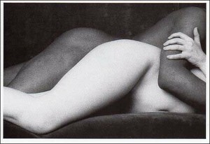 ポストカード モノクロ写真「男性と女性のヌード」「愛の曲線」