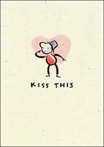 ポストカード イラスト ラ・ディー・ダ「ここにキスして」