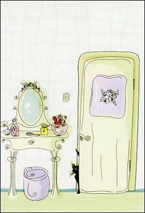 ポストカード イラスト サントロ・コレクションfromU.K.「理想的なバスルーム」
