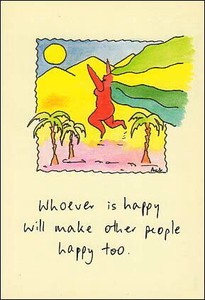 ポストカード イラスト スタティックス「人の幸せは誰でも幸せにします」