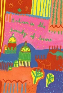 ポストカード イラスト スタティックス「夢の美しさを信じている」