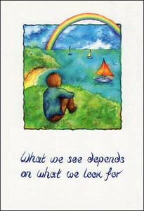 ポストカード イラスト スタティックス「私たちが見るものは、探していたもの」
