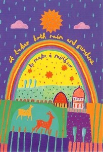 ポストカード イラスト スタティックス「雨と太陽の光は虹を作り出す」