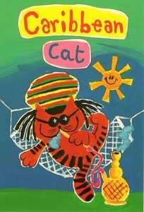 ポストカード イラスト デイビット・ワトビッツ「カリブ海の猫」