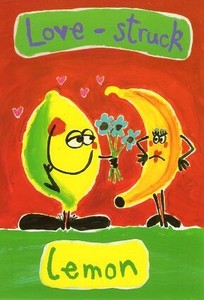 ポストカード イラスト デイビット・ワトビッツ「恋煩いのレモン」