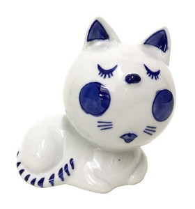 Object/Ornament Piggy Bank Porcelain Cat