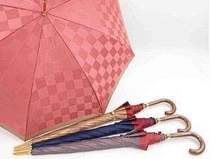 雨伞 烟熏色 市松 日本制造