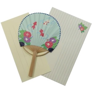 Letter paper "Ippitsusen" Attached Mini Japanese Fan Card Goldfish