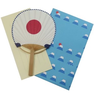Letter paper "Ippitsusen" Attached Mini Japanese Fan Card Japanese Flag