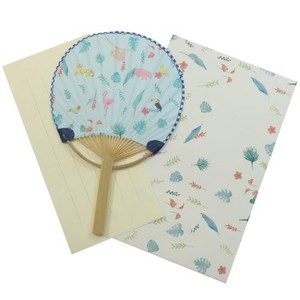 Letter paper "Ippitsusen" Attached Mini Japanese Fan Card