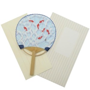 Letter paper "Ippitsusen" Attached Mini Japanese Fan Card Pattern Goldfish