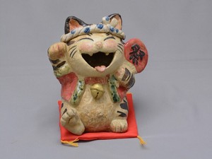 Pottery Piggy Bank Beckoning cat Better Fortune Matsuri Cat