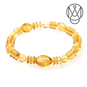 Amber Bracelet Lemon Oval Button 7 5 mm 16cm AMBER