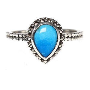 Anime & Character Book pin Beauty Turquoise Ring Ring Birthstone