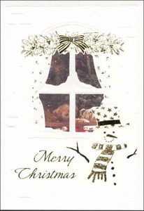 Greeting Card Christmas Teddy Bear Message Card