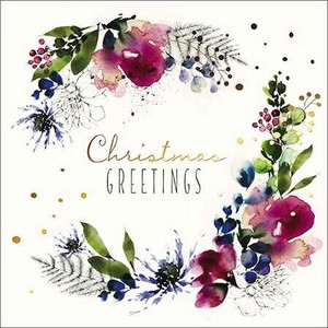 グリーティングカード クリスマス「花のフレーム」メッセージカードハート 花