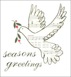 グリーティングカード クリスマス「鳥」メッセージカード