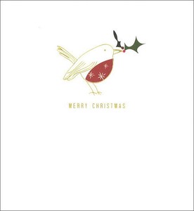 グリーティングカード クリスマス「コマドリ」メッセージカード