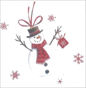 グリーティングカード クリスマス「雪だるま」メッセージカード