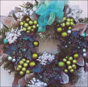 Greeting Card Wreath Christmas Message Card