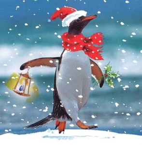 Greeting Card Christmas Christmas Penguin Message Card