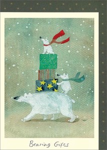 グリーティングカード クリスマス「シロクマ」メッセージカード白熊